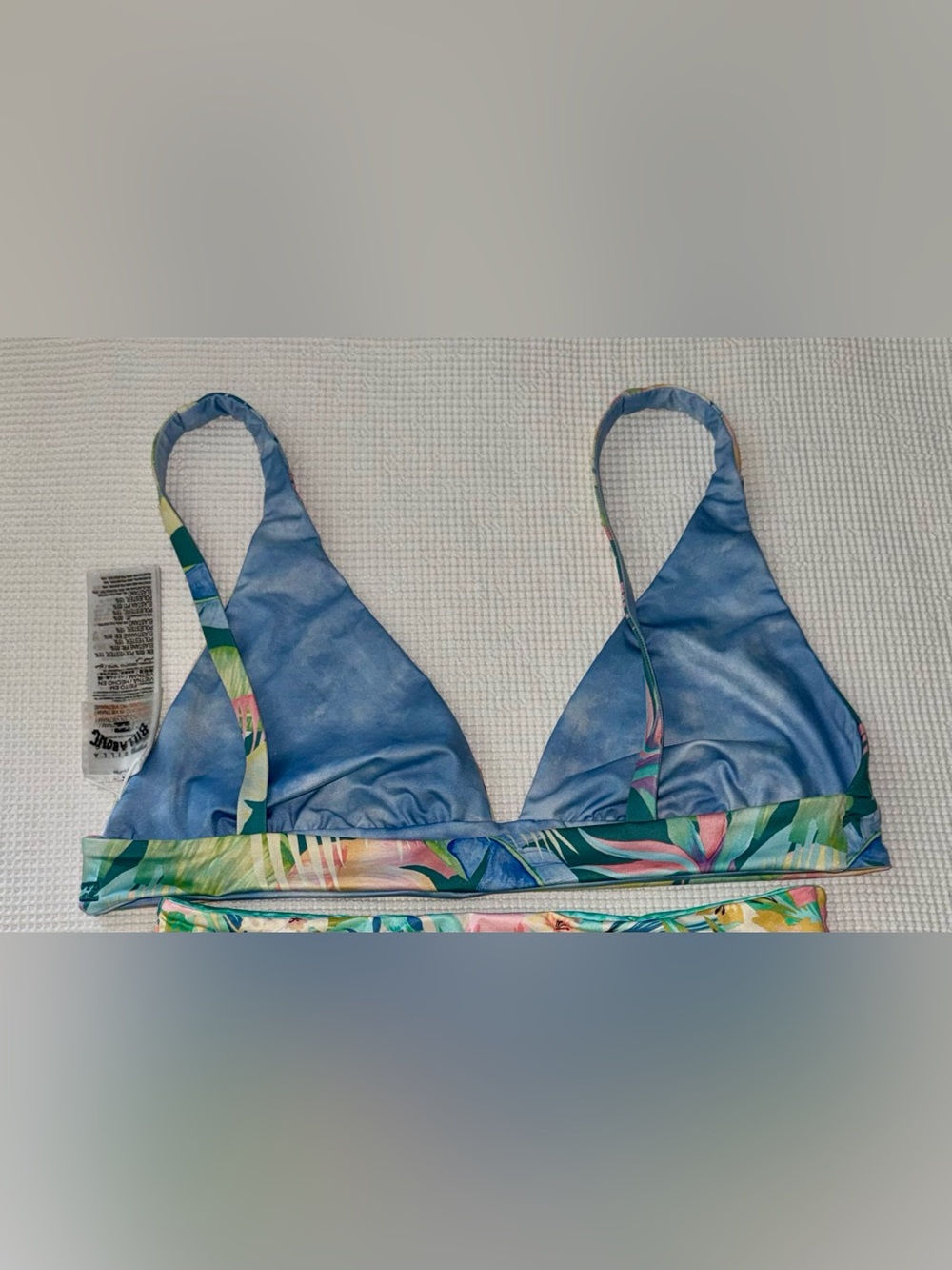Billabong Sweet Tropics Reversible Plunge Bikini Top Size XXL - Tropical Floral - Picture 13 of 15